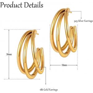 Boucles D'oreilles Cr&eacute;oles Pour Femmes Fille,Petit Huggie Cr&eacute;oles Boucles D'oreilles,Boucles D'oreilles En Argent,Chunky Hoop Earrings Or[Bou9242198] - Neuf