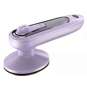 Hjlian Mini Fer A Repasser A Main, Repassage A 360 Degres, Vaporisateur En Un Clic, Fer A Vapeur Portable, Violet, Prise Ue 220 V - Neuf