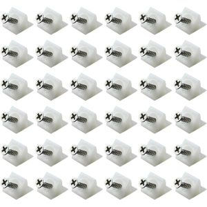 (Blanc) 125 pièces Connecteurs de fixation pour dosseret d'armoire avec vis pour réparation d'armoires, de tiroirs, de renforts de fond d'étagères d'armoires - Neuf