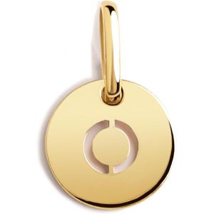 Kalanka-- Mini Medallion Letter. Pendentif Initiale En Argent Sterling 925 Avec Finition Plaqu&eacute;e Or 18 Kt. &Agrave; Combiner Avec Un Collier. Bijoux Pour Femme. Lettre A-Z. - Neuf