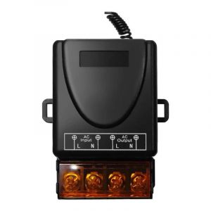 HUWB-Commutateur de télécommande sans fil RF 433Mhz AC 72V-220V,relais moteur pompe à eau système d'accès de porte,interrupteur sans fil alimentation de voitureOnly Receiver - Neuf