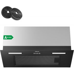 CHECARZHN--NO1-Hotte Aspirante Encastrable 60 Cm Classe A+++ 650 M³/H, Hotte Compacte Encastrée Noir Avec Filtre À Charbon Cb 003, Évacuation & Recyclage - Neuf