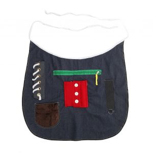 Tablier D'activite De Therapie Sensorielle En Tissu Pour Soulager L'anxiete, Tablier Sensoriel Professionnel Pour La Maladie D'alzheimer, Jouets - Neuf