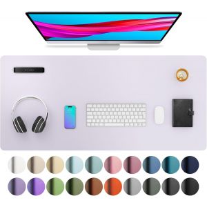 Sous-Main, Tapis De Souris, Tapis De Bureau,Buvard De Bureau En Cuir Pu Antidérapant,Tapis De Bureau Pour Ordinateur Portable Pour Le Bureau Et La Maiso (60X35Cm,Noir) - Neuf