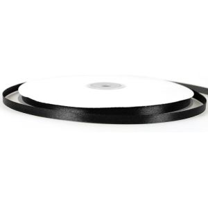 KAL-Ruban De Satin Noir 6 Mm U2013 91 M, Emballage Cadeau Et Décoration - Neuf