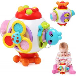 Baby Toy 1 2 Year Old Montessori Activity Cubes 6 in 1 Busy Board Educational Toy Motor Skills Sensory Cube Games for Children 1 2 Years Birthday Christmas Gift (A) - Neuf