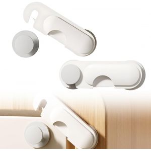 8 Pcs Securite Placard Enfant,Bloc Porte Securite Bebe,Protection Fenetre Enfant,Bloque Porte Frigo,Verrous Pour Enfants Pour Armoire Et Tiroirs,S&eacute;curit&eacute; De Tiroir B&eacute;b&eacute;,Avec Colle Sans Per&ccedil;age - Neuf