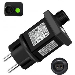 Jgd-Clignoteur Pour Guirlande 31v 6w Prise Clignotante Pour Guirlande Avec Fonction Minuterie, 9 Modes Transformateur Led &Eacute;tanche Transformateur Guirlande Pour Lampes De No&euml;l - Neuf
