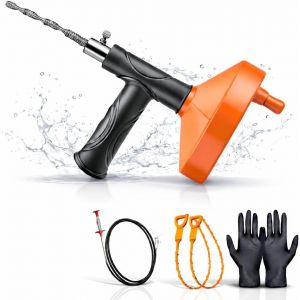 VornixorSarlshopFuret D&eacute;boucheur Canalisation 10M&iquest;Convient pour les tuyaux, les cuisines, les salles de bains, les cabines de douche, les toilettes et le d&eacute;bouchage des tuyaux bouch&eacute;s.Lot de 5-Spiral - Neuf