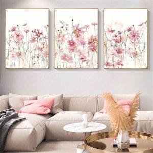 Eryi-Lot De 3 Posters Vintage Sur Toile, Motifs Fleurs Sauvages, Fleurs Bohème, Aquarelle, Décoration Murale, Sans Cadre (21 X 30 Cm) - Neuf