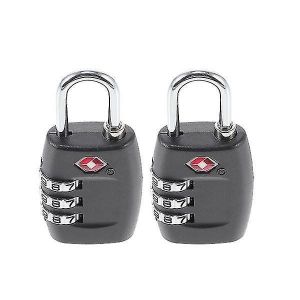 Cadenas de voyage TSA335 (lot de 2) - Cadenas à combinaison robuste à 3 chiffres pour bagages, casiers et sacs - Sécurité certifiée TSA - Neuf