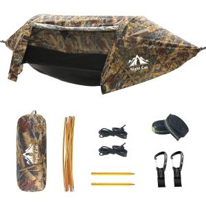 Hamac Tente Avec Moustiquaire Imperm&eacute;able &Agrave; L'eau Pour 1 Personne Randonn&eacute;e Camping Dans Jardin Arri&egrave;re-Cour Sauvage - Neuf