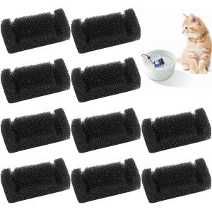 10 Pi&egrave;ces Filtre Fontaine &Agrave; Eau Pour Chat, Filtres En Mousse Fontaine Eau Remplacements D'&eacute;ponge De Filtre Fourniture Eau Potable Propre Pour Animal De Compagnie De Chat - Neuf