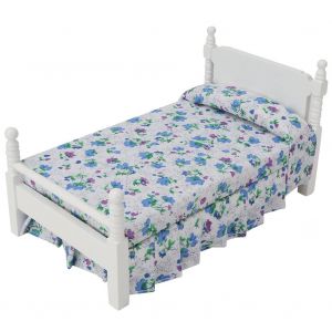 1:12 Maison de poupee Miniatures Lit en bois Meubles Enfants Drole Jouet Cadeau Decor - Neuf