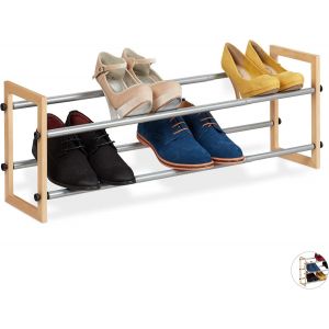 Kgabery-Etagère,Meuble Ouvert Chaussures En Différentes Dimensions,En Bois Et Fer,Extensible,1 Élément - Neuf