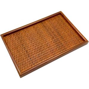 Checarzhn--No1-1pièce Plateau Massif Design Élégant Pour Service De Thé Plateau Tissé Rotin Pour Salon De Beauté Et U Domestique - Neuf