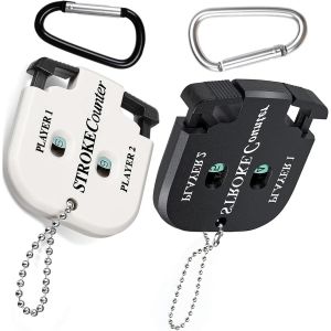 Gjhgf-2 Pièces Compteur De Score De Golf, Avec 2 Mousquetons Mini Portable Compteur De Score Golf Compteur De Coups De Golf Compteurs Manuels Pour Différents Types De Compétitions Et De Jeux - Neuf