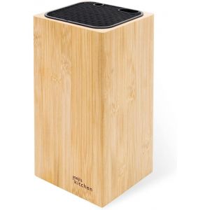 Mevronisshop-Joejis Bloc Couteau Universel Sans Couteau Fentes Suppl&eacute;mentaires Pour Ciseaux Et Tige D'aff&ucirc;tage Porte Couteaux De Cuisine Bois Seulement Facile &Agrave; Nettoyer Et &Eacute;goutter Bloc Couteaux Uni - Neuf