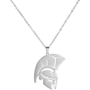 Kal-Viking Antique Bataille Spartiate Casque Romain Légions Spartiates Casque Pendentif À Breloque Collier Pour Hommes Femmes - Neuf