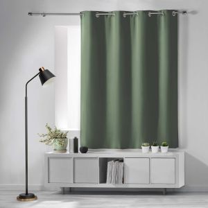 Sjzg-, Rideau &Agrave; Oeillets (135 X 180 Cm) Occult Kaki, Occultant - Neuf