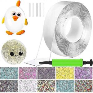 Mise &agrave; niveau du kit de bulles de nano ruban,bulle en plastique de ruban adh&eacute;sif double face,ruban &eacute;lastique Nouveau-0,01 cm * 0,5 cm * 200 cm - Neuf