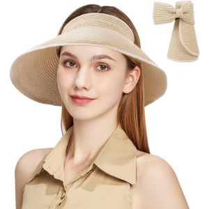 Asas-Chapeau Femme,Chapeau Paille À Large Bord Femme,Chapeau Anti Uv Réglable Femme,Chapeau Femme Pliable,Chapeau Ete Femme,Chapeau De Plage - Neuf