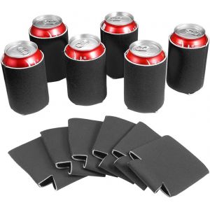 10 X 6 Cm, Noir, Pack De 12 Néoprène Glacières Parfait Pour Les Projets De Bricolage Pour Les Mariages, Les Fêtes Prénuptiales, Les Anniversaires - Neuf