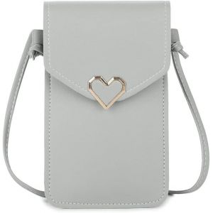 RFCBC-Sac à bandoulière Femme,Mini Pochette pour téléphone Portable avec en Cuir PU Transparent pour écran Tactile Verrouillage D'amour - Neuf
