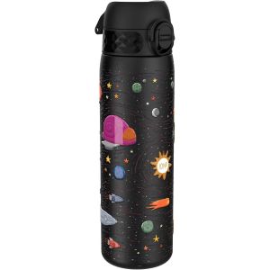 Ion8 Gourde Isotherme Inox, 500ml, Anti-Fuite, Facile &Agrave; Ouvrir, Verrouillage S&eacute;curis&eacute;, Lavable Au Lave-Vaisselle, Poign&eacute;e De Transport, Facile &Agrave; Nettoyer, Acier Inoxydable, Motif Espace - Neuf
