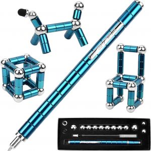 ChenQuanSarl-Stylo &Agrave; Bille Magn&eacute;tique - Jouet Magn&eacute;tique - Amusant - Multifonction - Soulage Le Stress - Cadeau Pour Hommes, Femmes, Enfants - Bleu - Neuf