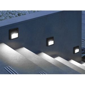 Lot De 4 Lampes Solaires D'escalier Pour Ext&eacute;rieur, Lumi&egrave;re Blanche, &Eacute;tanches Ip55 - Neuf