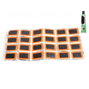 Kit De 48 Rustines En Caoutchouc Pour Pneus De Velo Avec Colle, Pour Reparation De Crevaison De Chambre A Air - Neuf