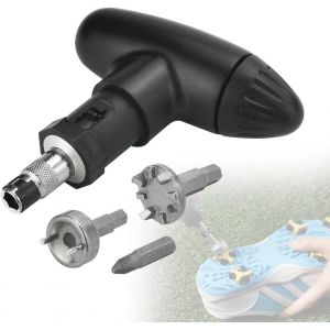 Kalanka-Kit De Clé De Chaussure De Golf En Abs Et Acier Clé À Crampons Chaussure De Golf Cliquet De Réglage Accessoires De Chaussure De Golf Pour Réparer Et Installer Des Pointes De Chaussures De Gol - Neuf