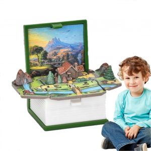 Jouet Livre Charme Trousseau 3D Popup Jouet, Sac &agrave; dos, Fidget, les Cl&eacute;s de Voiture porte-Cl&eacute;s, Mod&egrave;le Al&eacute;atoire Pastorale - Neuf