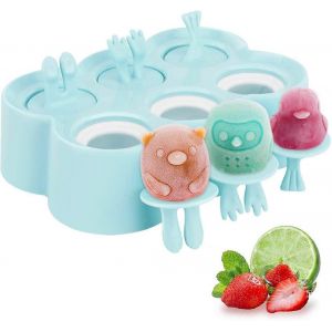 Moules À Popsicle De Dessin Animé,6 Pièces Sans Bpa Popsicle Maker Moules À Glace Réutilisables Avec Bâtonnets - Neuf