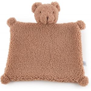KALANKA-Doudou Nounours Mika | Doudou Ourson Bebe en Bouclette | Doudou Mouchoir Doudou Bebe garçon Doudou Bebe Fille Doudou Plat Nounours en Peluche Nounours Bebe Peluche Douce et Moelleuse - Neuf