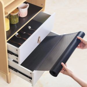 Kyaoayo-Tapis De Tiroir,30x600cm Protection Tiroir Cuisine Plastique Eva Tapis De Frigo (Noir Translucide, 30x600cm) - Neuf