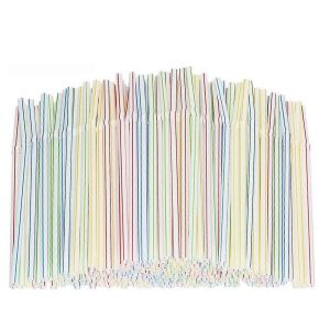 Pailles jetables 400pcs Pailles jetables en plastique pour les fêtes / bar / boissons Magasins / pailles à domicile - Neuf