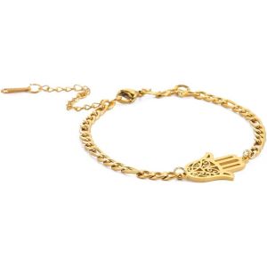 Kal-Bracelet Amulette De Cheville Réglable Avec Pendentif Main De Fatma - Neuf