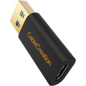 THEF-Adaptateur USB vers USB-C, Convertisseur de Données et de Charge A Mâle vers C Femelle pour Ordinateur Portable/PC, Tablettes C, Téléphones et Disques Durs - Neuf
