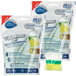 Détartrant et Dégraissant en Capsules Triple Action pour Lave-Linge-Lave-Vaisselle-s'Utilise Pendant le Cycle Normal-Nettoyant Permettant des Economies d'Energie-12 Capsules - Neuf