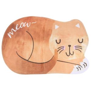 Tapis de sol de salle de bain antid&eacute;rapant motif chat de dessin anim&eacute;, absorbant l'eau, 60 x 40 cm - Neuf