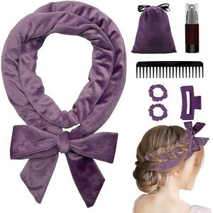 KAL-Bigoudis Sans Chaleur -Bigoudis Antidérapants -Pour Cheveux Longs Et Moyens -Pour Cheveux Longs Et Moyens -Pour Le Jour De La Nuit (Lilas, Lot De 7) - Neuf