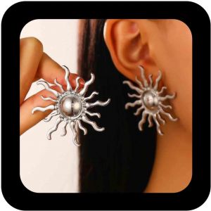 Kalhx-Boucles D'oreilles Soleil Bohème Boucles D'oreilles Soleil Levant Boucles D'oreilles Soleil Doré Boucles D'oreilles Soleil Exagéré Bijoux Pour Femmes - Neuf