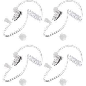 Oreille Pi&egrave;ce Casque Oreille Pi&egrave;ce Agent Secret Oreille Pi&egrave;ce Costume Accessoire Avec Oreille Pi&egrave;ces, Remplacement Acoustique Tube Pour 2-Voies Radio Audio Casques, Paquet De 4 - Neuf