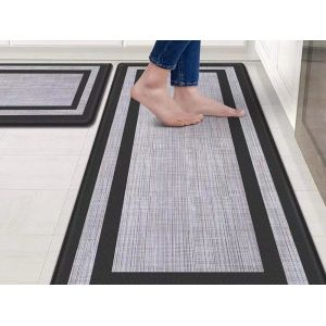 Tapis De Cuisine Anti-Fatigue 75 X 45 Cm, &Eacute;paisseur 5 Mm - Noir - Neuf