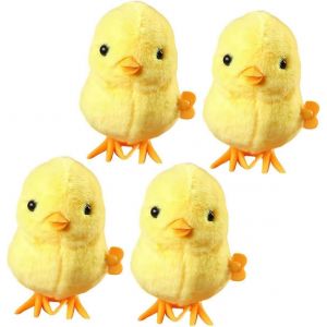 4 Pièces En Peluche Poulet Sauteur Jouets À Remonter Jouets De Poulet Jouets À Remonter Lapin Marche Poussin Bébé Jouet Lapin Jouet Pour Bébé Lapin Bébé Jouet Mini Animaux Jouets Jouet Anima-Jaune - Neuf