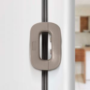 Verrou De Sécurité Enfant (Gris), Verrou De Porte De Réfrigérateur, Verrou De Sécurité Bébé Et Enfant Pour Armoires De Cuisine, Tiroirs, Réfrigérateur, Congélateur - Neuf
