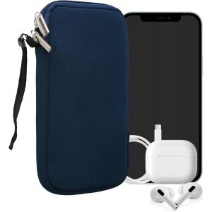 JGD-Housse Universelle Smartphone - Pochette de Protection 17,2 x 8,4 cm pour t&eacute;l&eacute;phone Portable XL - 6,7/6,8"" en n&eacute;opr&egrave;ne Bleu Marine - Neuf