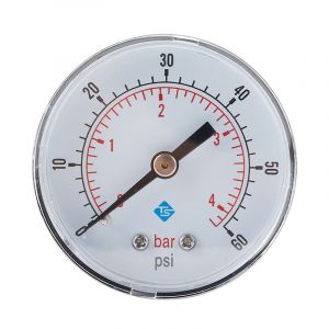 Haute Précision Axiale de la Jauge de Pression, 0-100psi/0-7bar, en Acier Inoxydable, en Fonte, en Bas du Mont 1/8"" BSPT, de l'Air Pression de l'Eau de Jauge de Jauge de Presse - Neuf